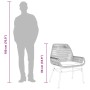 vidaXL Garten-Essgruppe, 3-teilig, schwarz, Poly Rattan mit Glas, Abmessungen werden durch eine Person verdeutlicht.