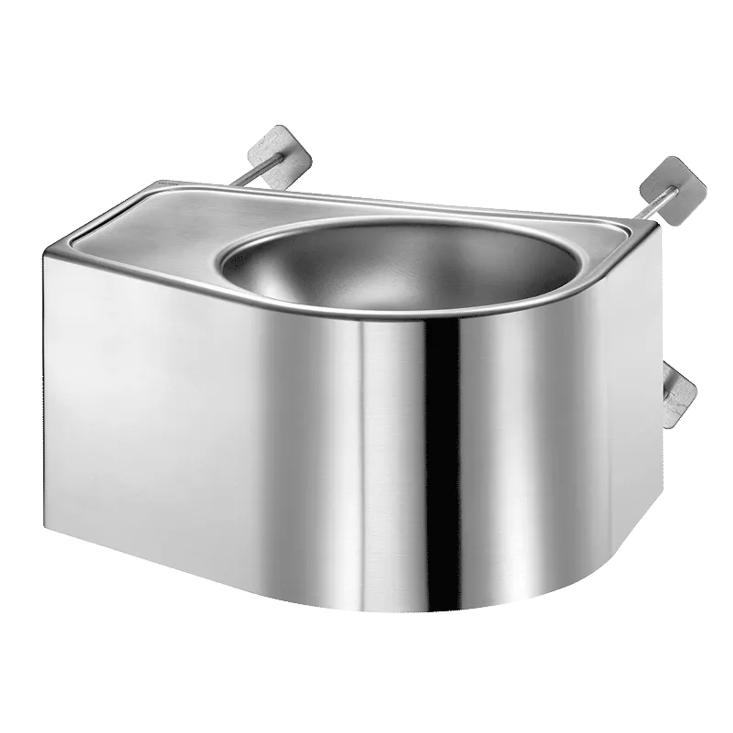 Delabie WT DUO S TC R wandhängendes Waschbecken Edelstahl 1.4301 satiniert