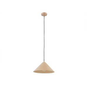 Cremefarbene Lindby Pendelleuchte Clarine aus Metall, 1-flammig für Wohnzimmer.