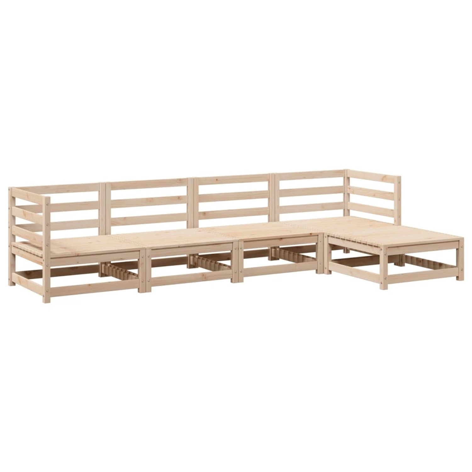 vidaXL 5-Tlg Garten-Sofagarnitur Massivholz Kiefer 3299384