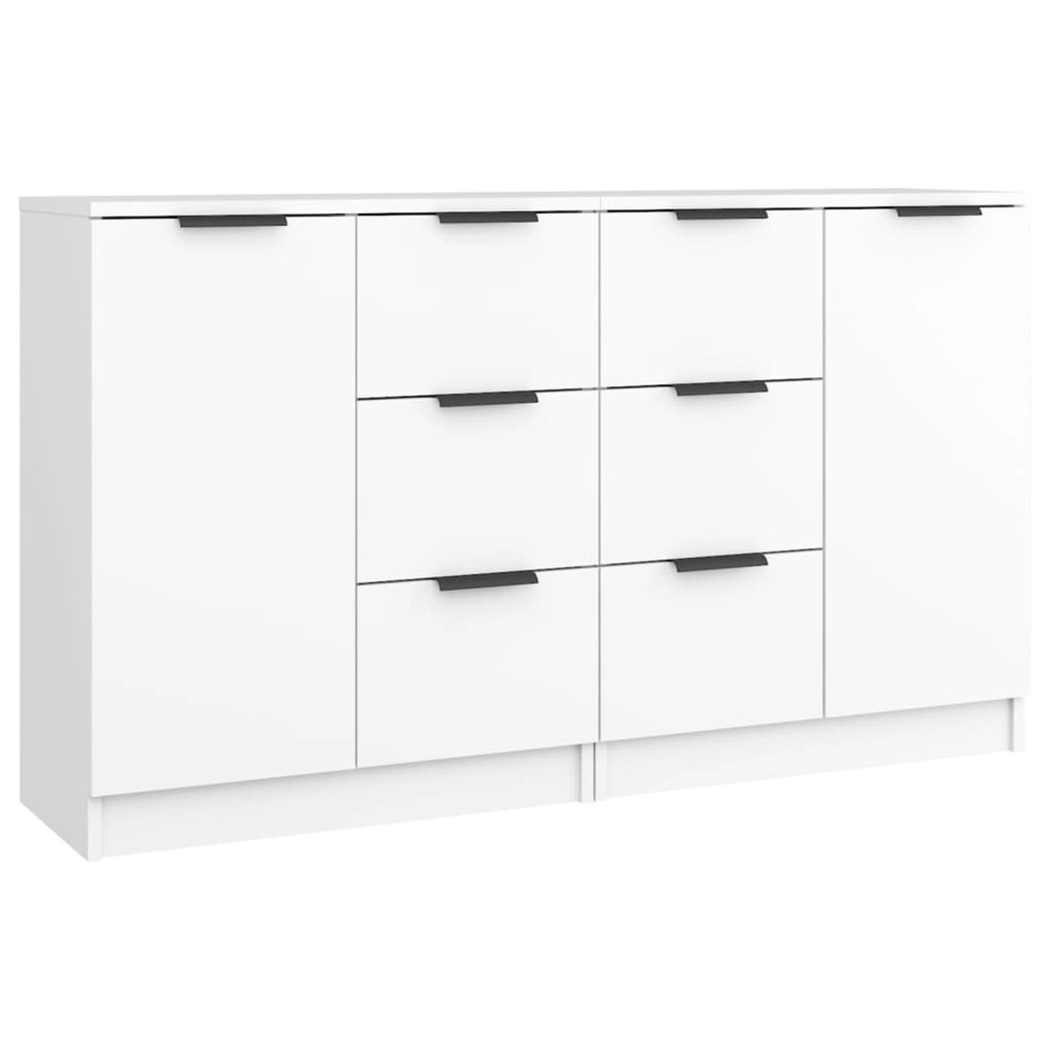 vidaXL Sideboards 2 Stk Weiß 60x30x70 cm Holzwerkstoff 3115788 günstig online kaufen