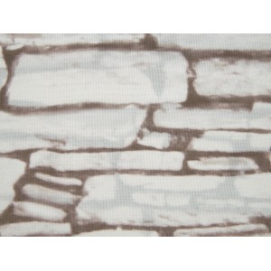 Balkonsichtschutz mit Stein Design, 90x500cm, aus wetterfestem Polyester.