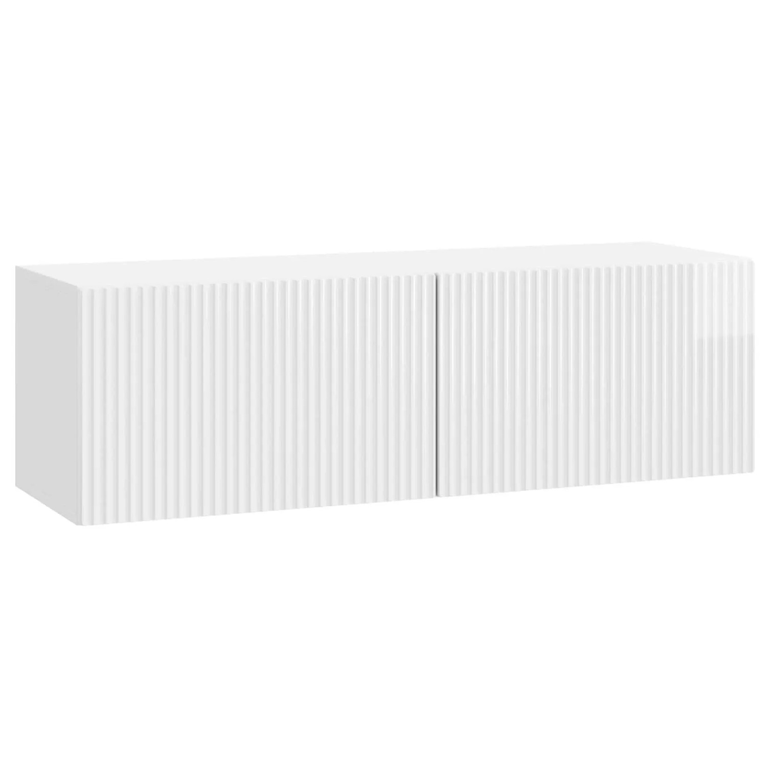 vidaXL Wandmontierter TV-Schrank Hochglanz Weiß 98 x 31 x 30 cm 898559