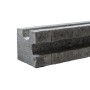 Betongrauer Betonzaun-Eckpfosten, einseitig, 210 cm, für Sichtschutzzäune.
