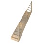 StarWood Treppe Korfu Fichte, gerade, mit Setzstufen und Holz-Design-Geländer rechts.