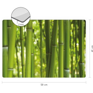 Myspotti Mini-Spritzschutzplatte Bambus, 59x41cm, für die Küche.