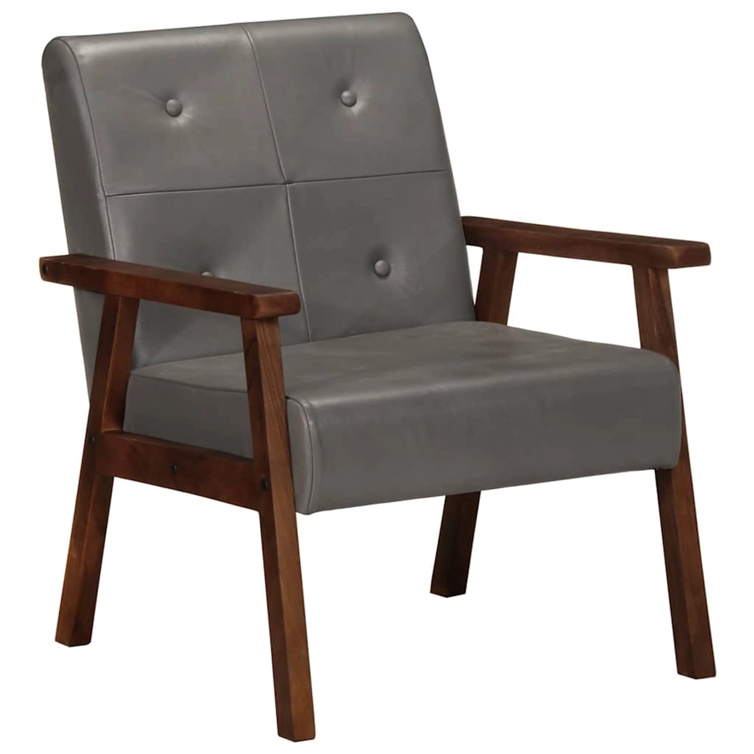 vidaXL Sessel Grau Echtleder 247643 günstig online kaufen