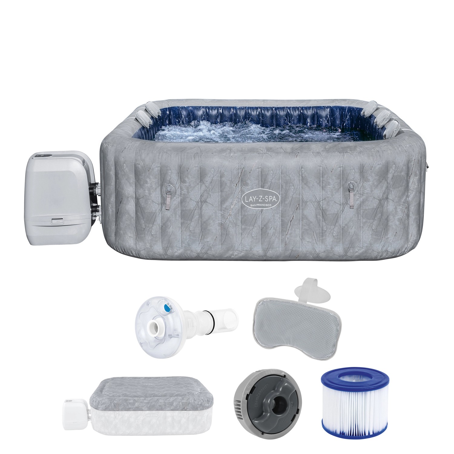 Bestway Whirlpool San Francisco HydroJet Pro 7 Personen 230 cm x 230 cm x 7 günstig online kaufen