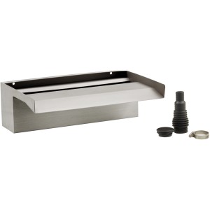 Oase Waterfall XL 30 Wasserfallelement aus Edelstahl mit Zubehör für Teichdeko.