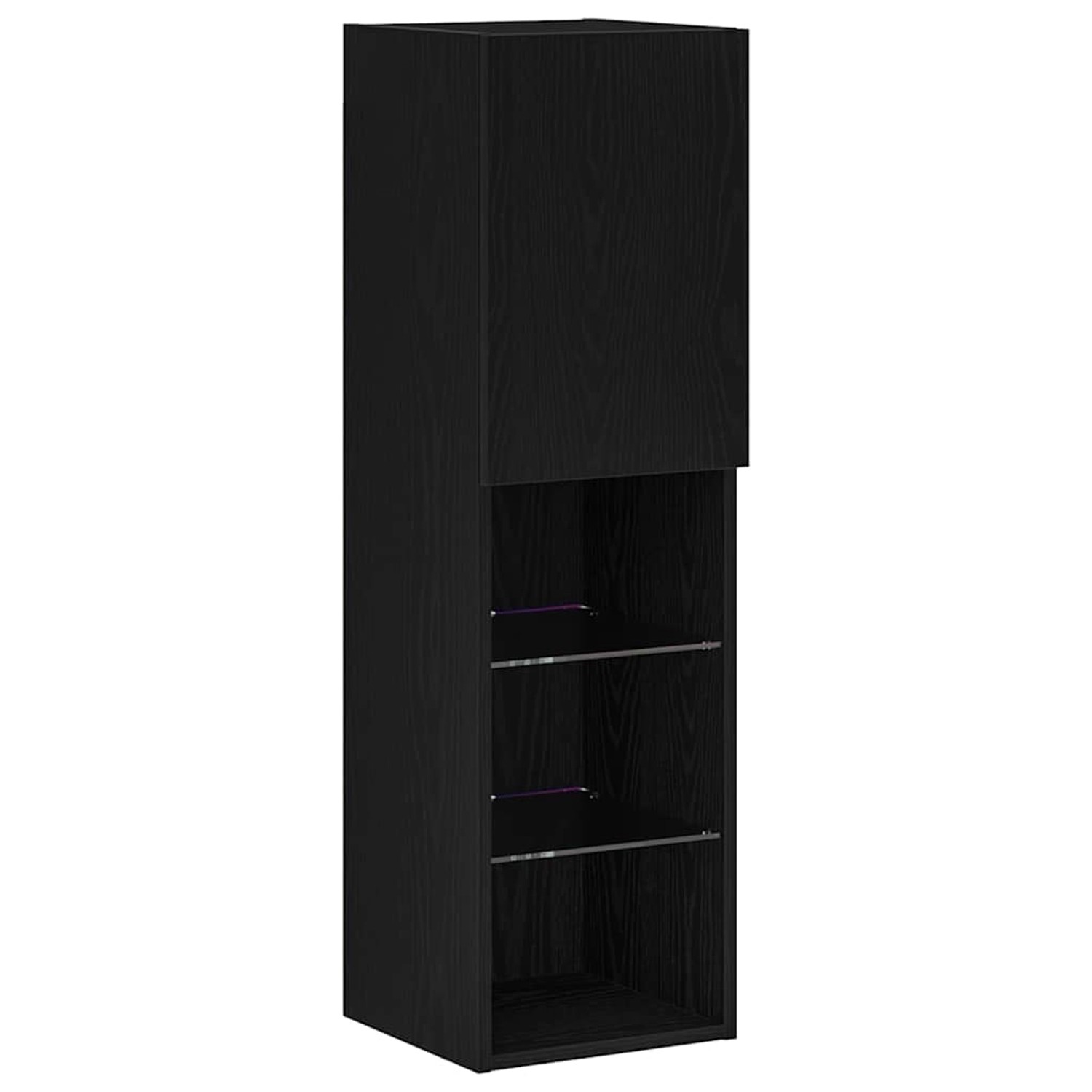 vidaXL TV-Schrank Schwarz 30,5 x 30 x 102 cm Holzwerkstoff 862198 günstig online kaufen