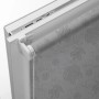 Gardinia EasyFix Rollo Dekor Stickerei, 90x210 cm, silbernes Rollo mit floralem Muster.