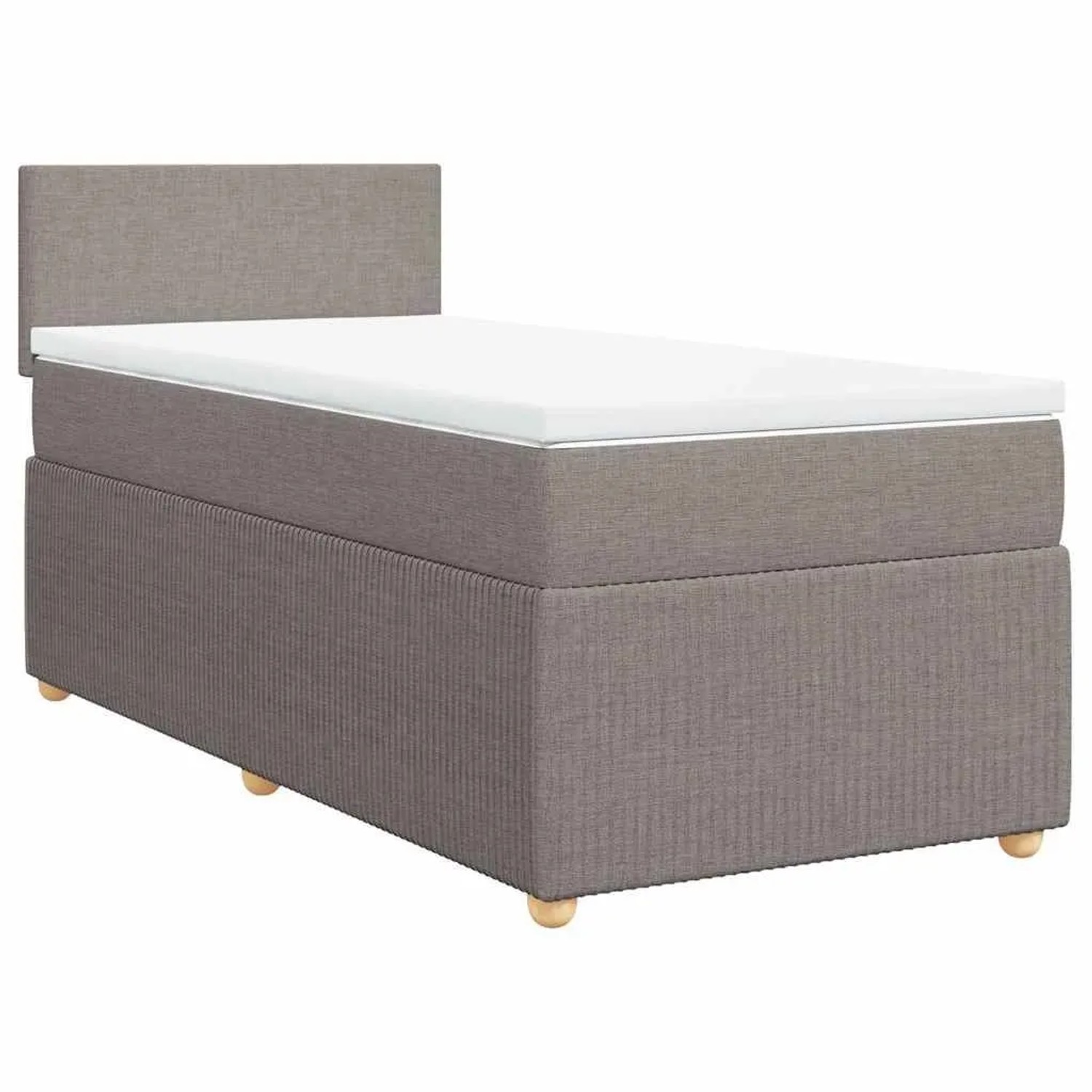 vidaXL Boxspringbett mit Matratze Taupe 90x190 cm Stoff 3289608 günstig online kaufen