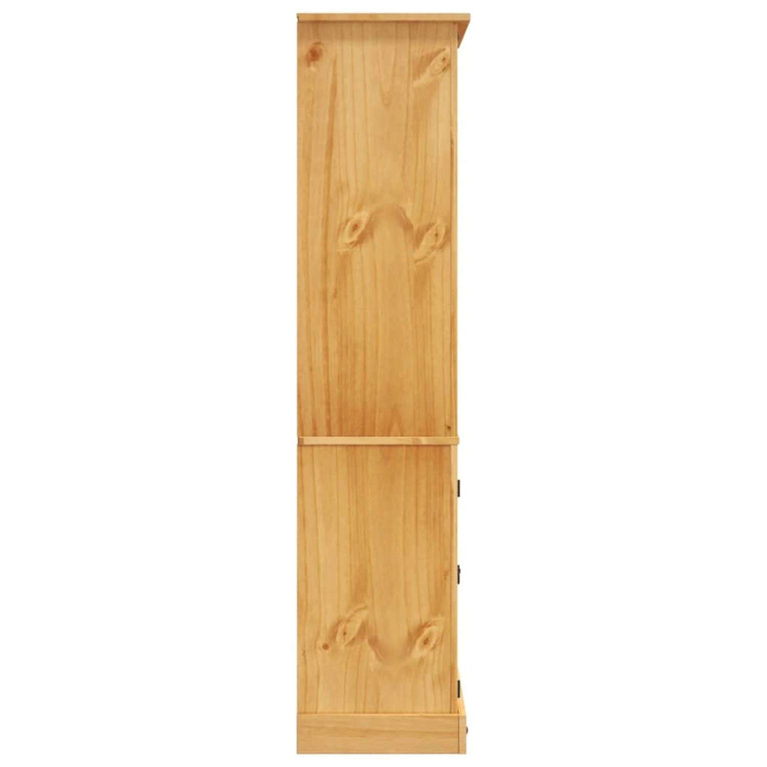 vidaXL Buffetschrank im Mexiko-Stil aus Kiefernholz, 80x40x170 cm. Büroschrank mit Regalfächern und Schrankfach.