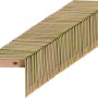 Set aus 50 gelb verzinkten Stuhlwinkeln, 50x50x15 mm, für Holzkonstruktionen.