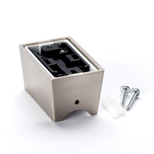 Orion Lightstyle Lampenfassung S14D in Metall Satin mit Schrauben für Linienlampen.