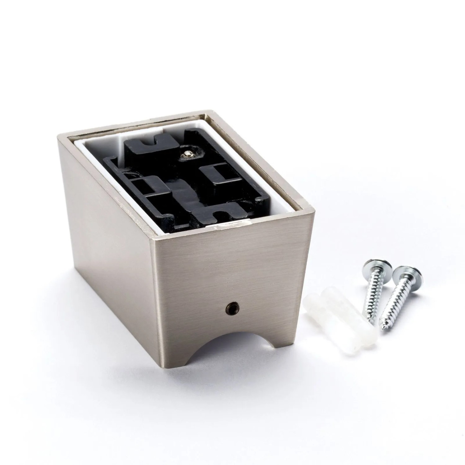 Orion Lightstyle Lampenfassung S14D in Metall Satin mit Schrauben für Linienlampen.