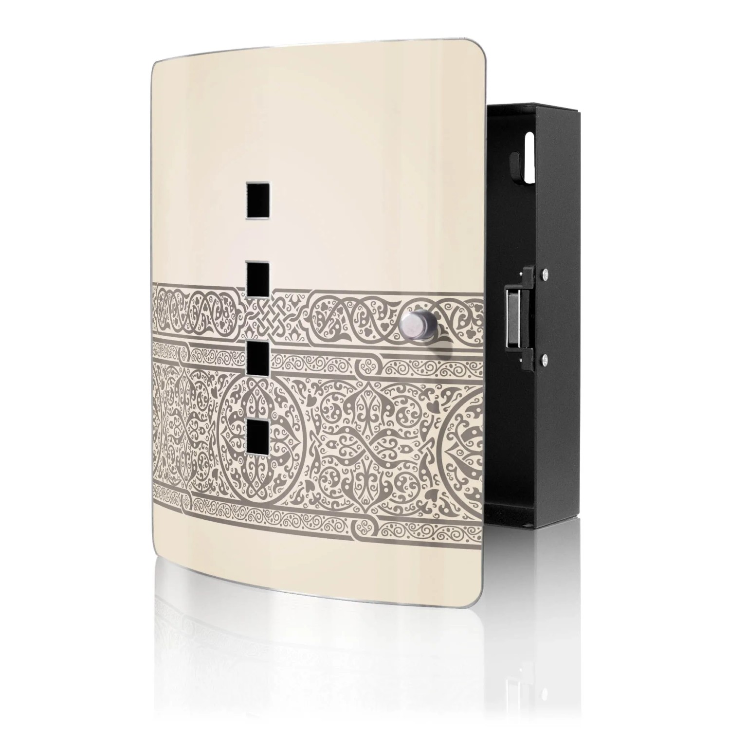 Banjado Design Schlüsselkasten Aus Edelstahl Für 10 Schlüssel 24x21,5x7cm Mit Magnetverschluss Motiv Keltischer Knoten