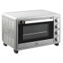HOMCOM Mini-Backofen 32L in Silber mit Grillrost, Backblech und Timer.