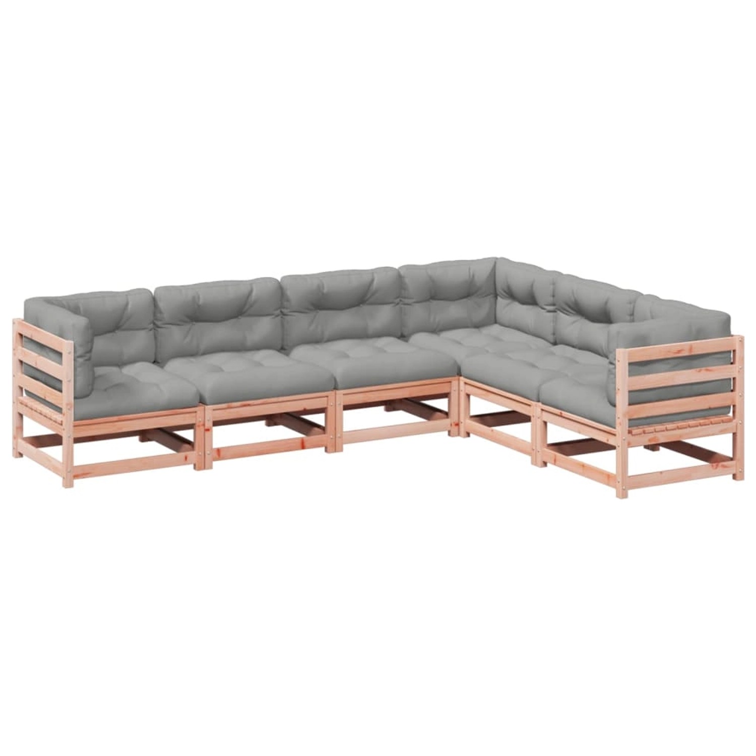 vidaXL 6-Tlg Garten-Sofagarnitur mit Kissen Massivholz Douglasie 3299458 günstig online kaufen