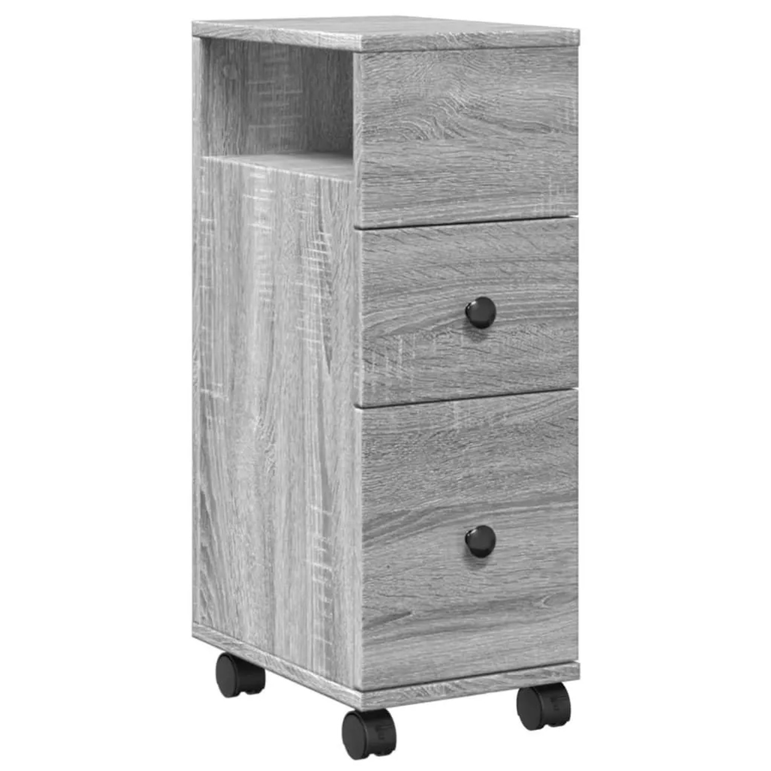 vidaXL Badschrank Schmal mit Rollen Grau Sonoma Holzwerkstoff 855237 günstig online kaufen