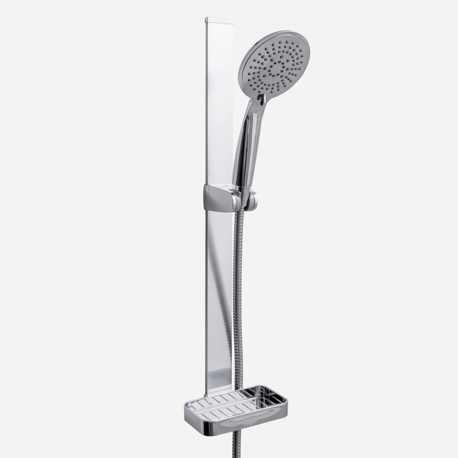 Euroshowers Duschstange Set ohne Bohren mit Duschkopf 3M Klebemontage Chrom