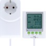 Schwaiger Energiekostenmessgerät mit Display zur Verbrauchsmessung und Kostenkontrolle.