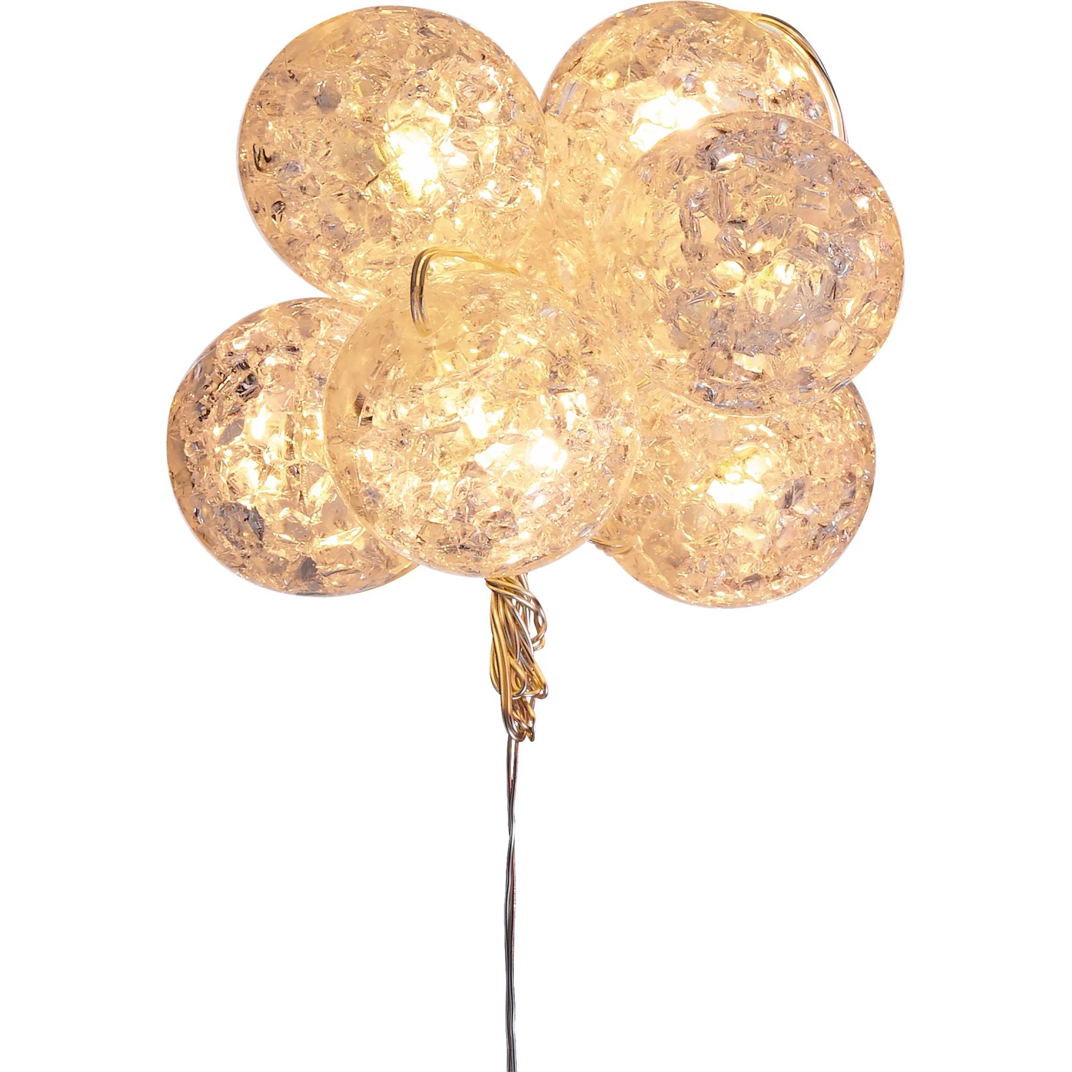 LED-Lichterkette Mini-Kugeln 10 warmweiße LEDs Pink oder Weiß 140 cm