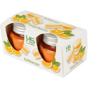 HS Candle Duftkerze Macaron 2er Pack Orange: Raumduft Kerzen im Set.