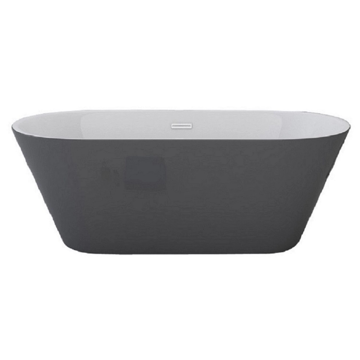 Jet-Line Freistehende Badewanne Lausanne II in Edlem Grau und Modernem Weiß günstig online kaufen