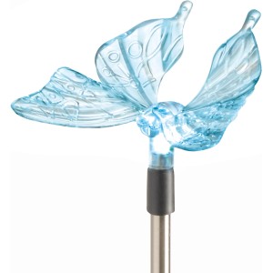 LED-Solarleuchte Dolce Schmetterling aus Metall und Kunststoff mit Farbwechsel-LED.
