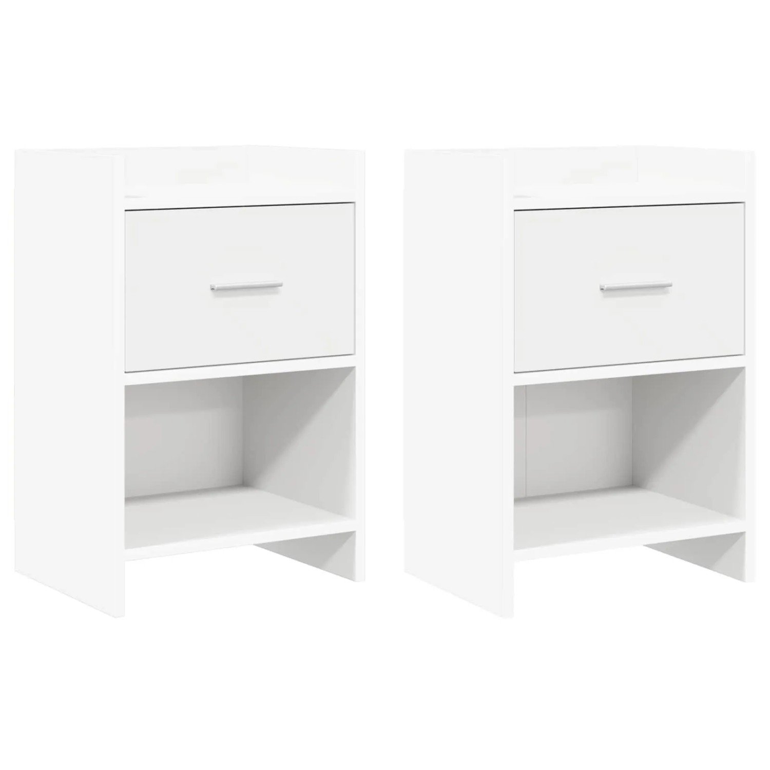 vidaXL Nachttische 2 Stk Weiß 40 x 30 x 60 cm Holzwerkstoff 8010980