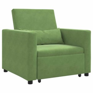 vidaXL Einzel-Schlafsofa mit Rädern Hellgrün 90 x 165 x 87 cm Samt 42002700