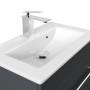 Posseik Badmöbel Portus 600 SlimLine Grafit: Waschbecken und Unterschrank mit Armatur.