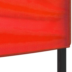 Detailansicht: Rotes, faltbares Partyzelt 3x3 m von vidaXL. Ideal für Gartenpartys & Feste.