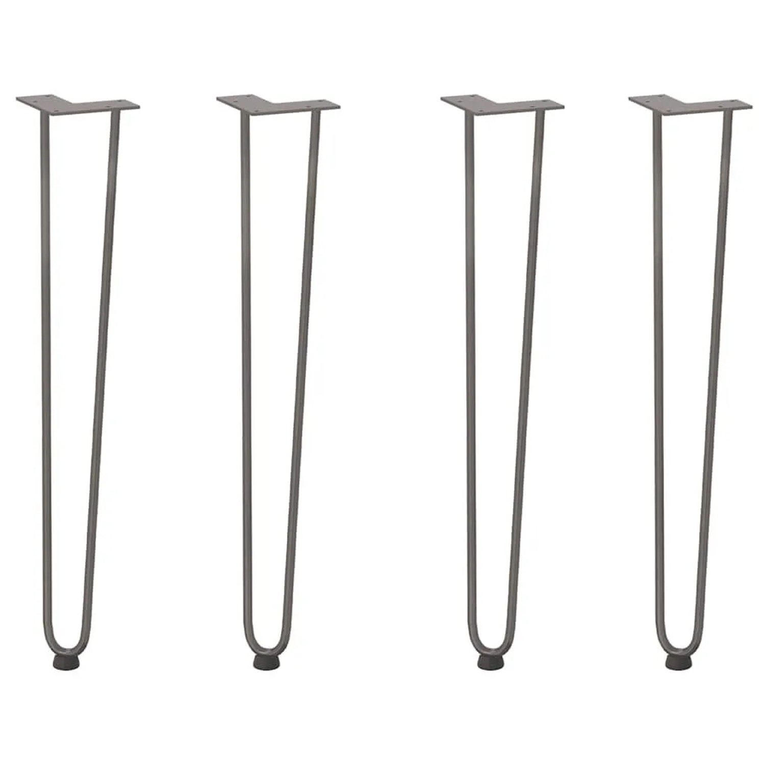 vidaXL Haarnadelbeine für Konsolentische 4 Stk Naturstahl 72 cm Massivstahl günstig online kaufen