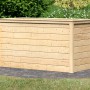 Naturbelassenes Karibu Hochbeet aus Holz, 159x75 cm, 835 l Fassungsvermögen.