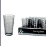 Ritzenhoff & Breker Favo Longdrinkgläser, 12er Set, grau, mit Wabenstruktur.