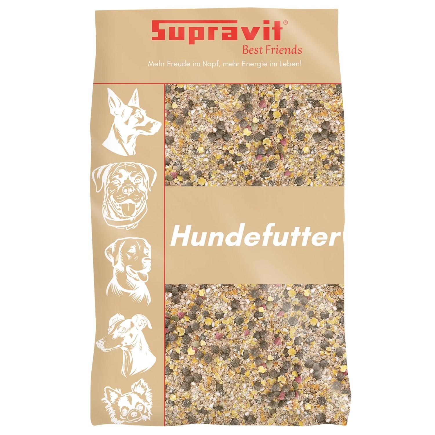 Supravit Flockenmix Plus für Hunde Flockenmischung mit Gemüse