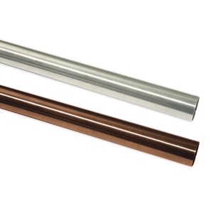 Gardinia Windsor Stange, Ø 20mm, Bronze und Silber, für Stilgarnituren.