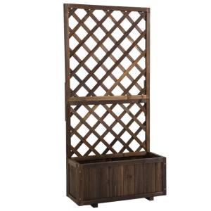 Outsunny Garten-Bett Tannenholz Braun 72,5L x 31,5B x 149,5H cm