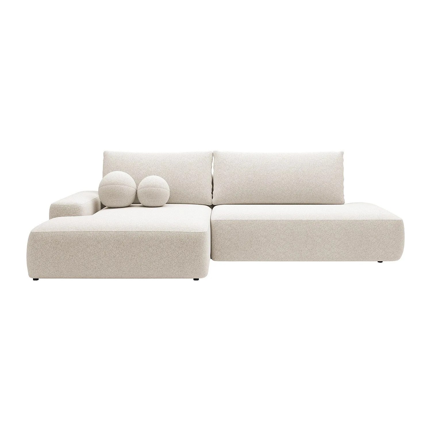 Vente-unique Schlafsofa Daviso Cremefarben 276 cm