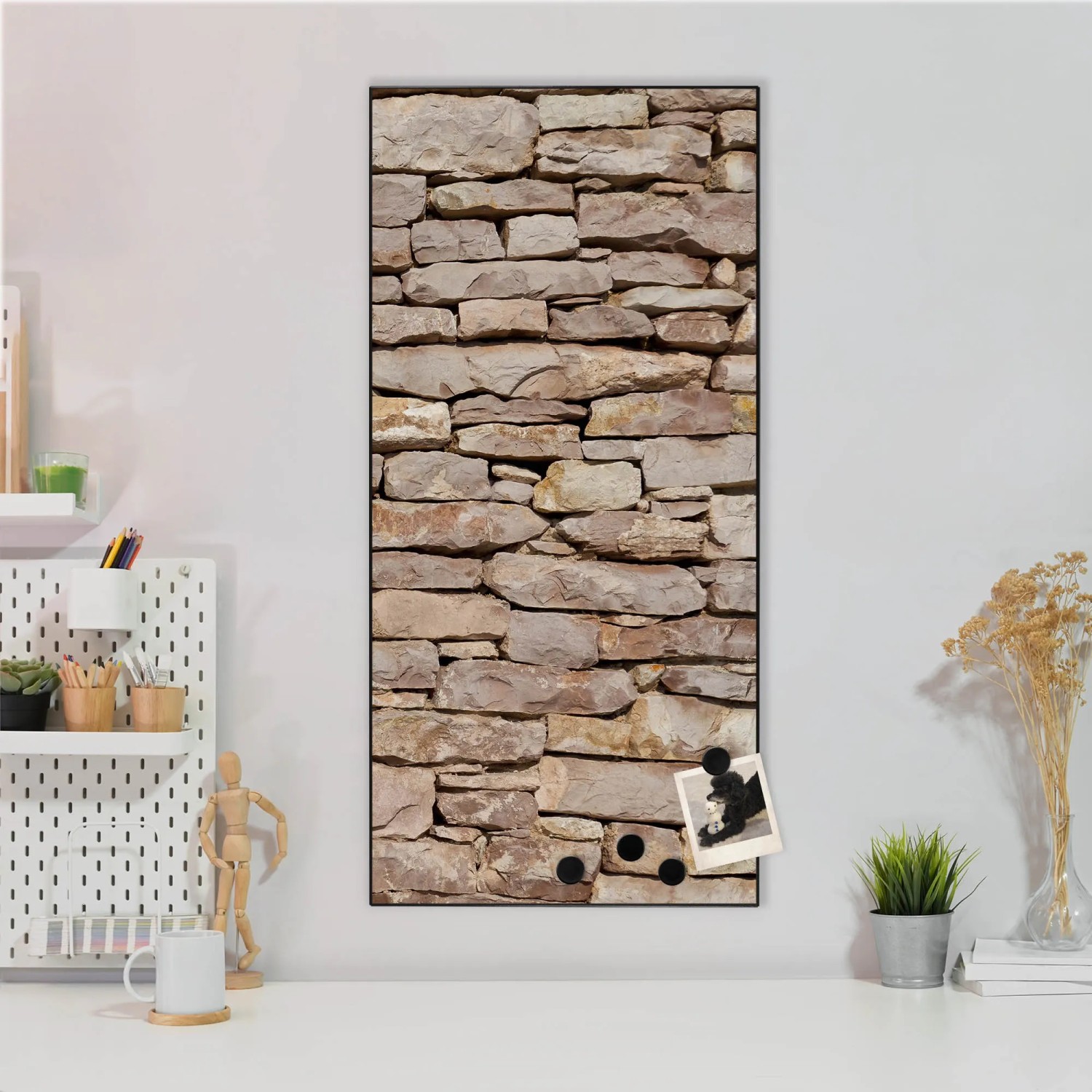 Banjado Magnettafel 30x75 Cm – Mit Traktor-Motiv, Inkl. 4 Magneten & Montageset