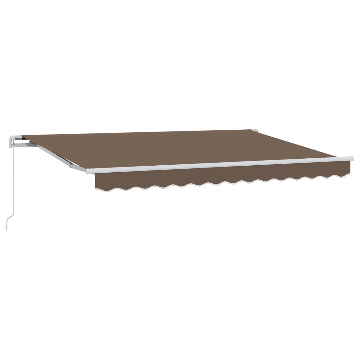 vidaXL Ausziehbare Markise Taupe 400 x 350 cm Polyester und Aluminium 3426119