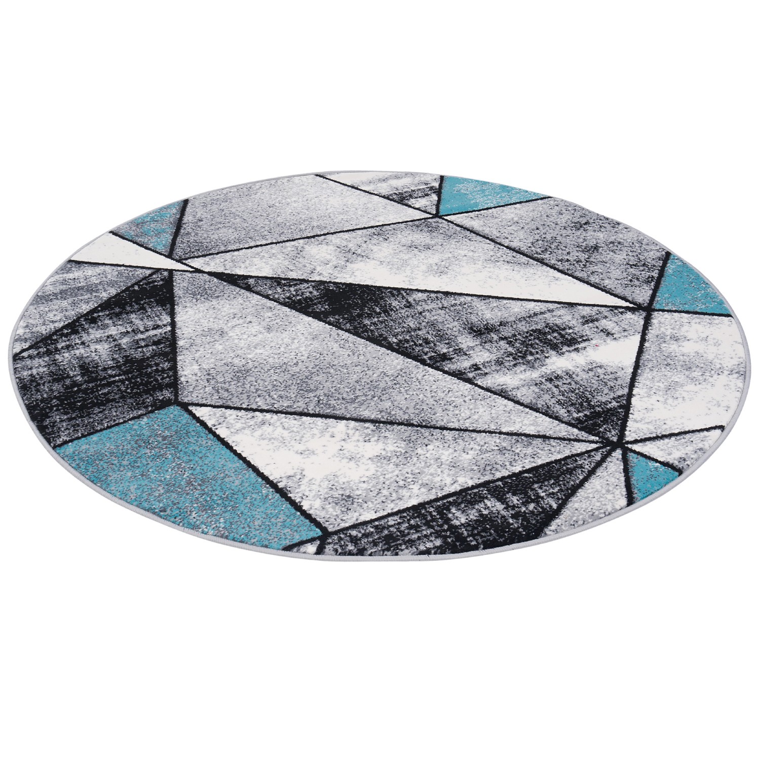 Pergamon Designer Teppich Brilliant Magic Blau 160cm Rund günstig online kaufen