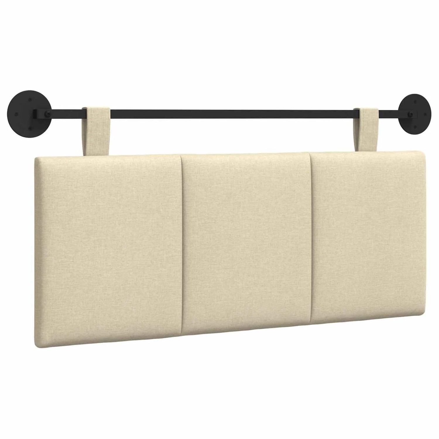 vidaXL Hängevorderseite Wandmontiert Creme 110 x 55 x 5 cm Stoff 42032269