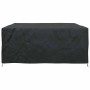 Schwarze, rechteckige Möbel-Schutzhülle aus wasserfestem Stoff, 300x250x100 cm. Ideal für Gartenmöbel.