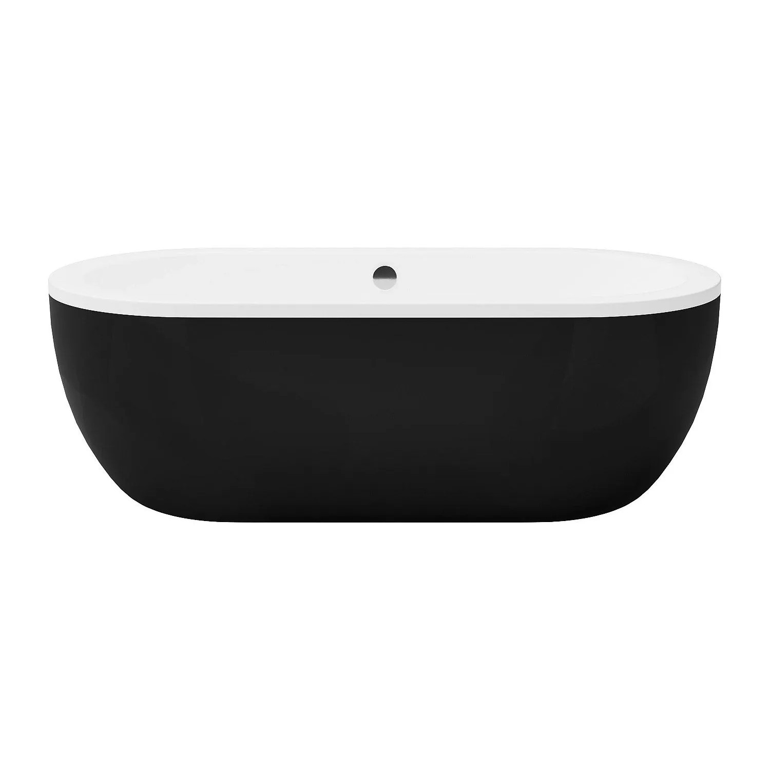 Vente-unique Freistehende Badewanne Neptuna Schwarz 170 cm