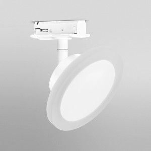 Weiße Ledvance Smart+ Schienenleuchte (Ø 12cm) für smarte Beleuchtung im Innenbereich.