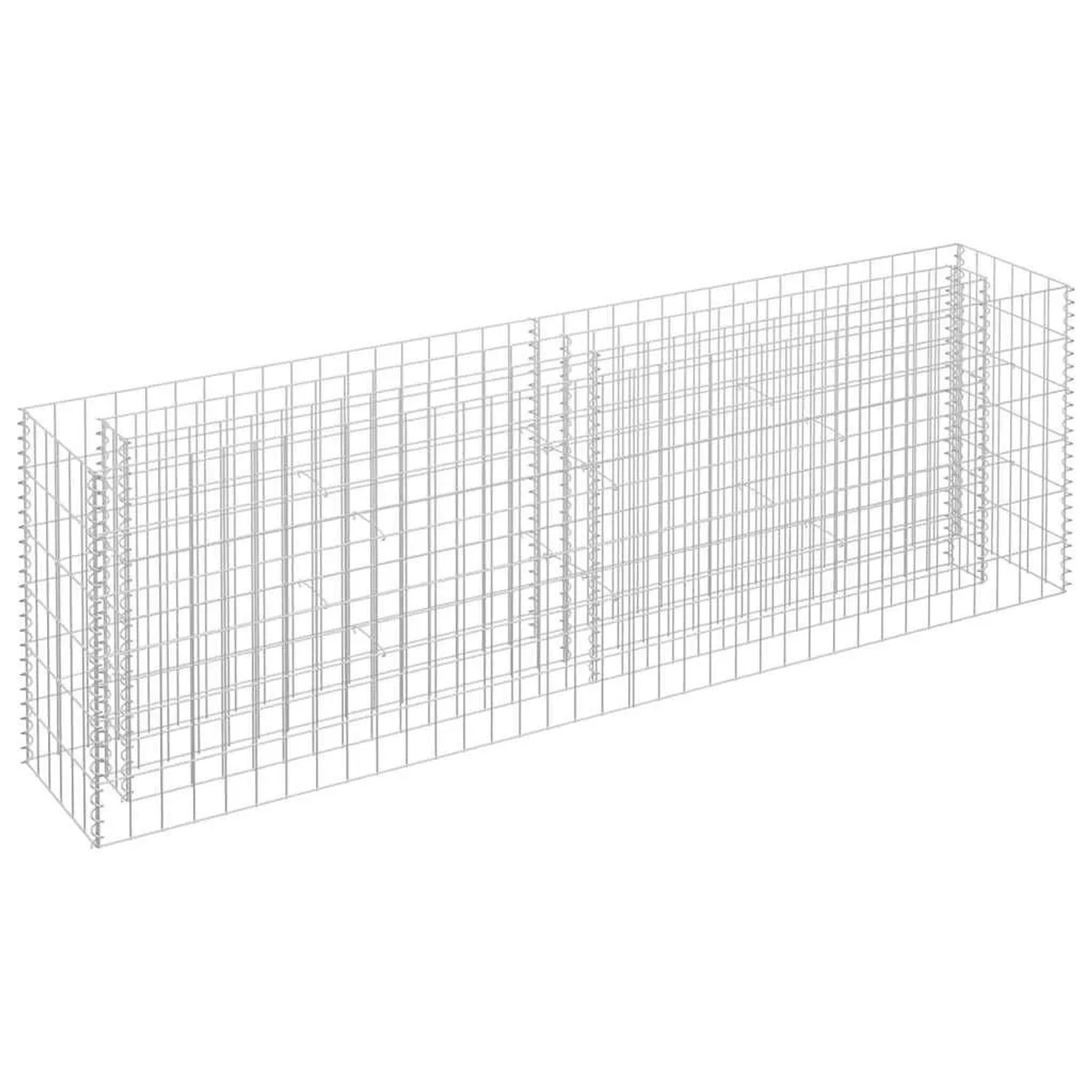 vidaXL Gabionen-Hochbeet Verzinkter Stahl 180x30x60 cm 145634