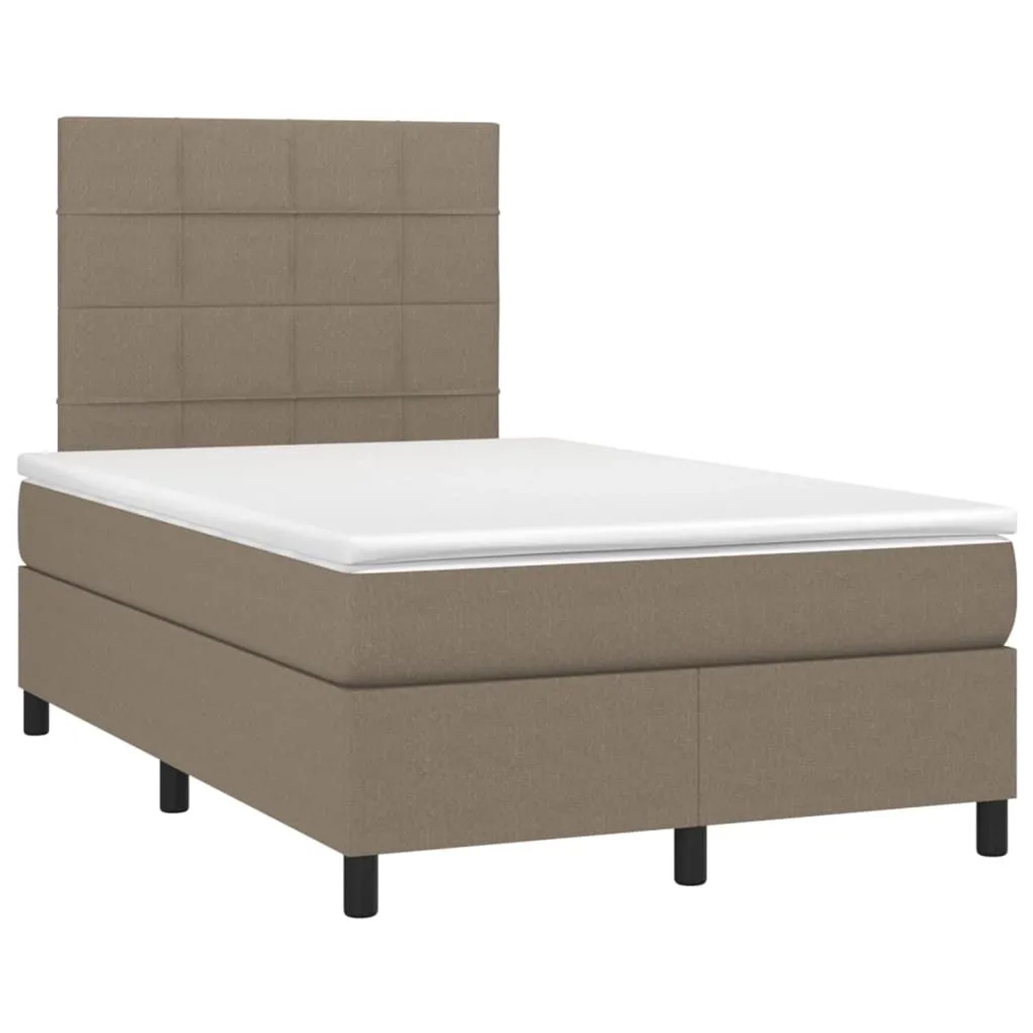 vidaXL Boxspringbett mit Matratze Taupe 120x200 cm Stoff 3141765 günstig online kaufen